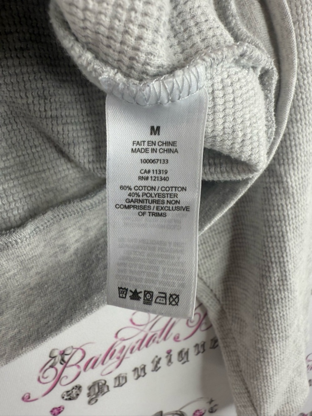 Dynamite Cropped Zip up Hoodie Light Gray with drawstring casual look - Picture 9 of 11